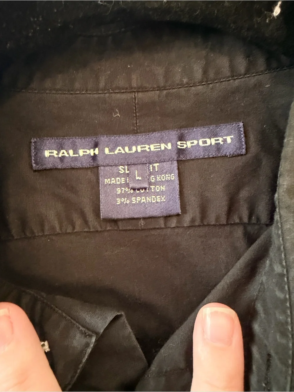 Ralph Lauren Sport Men’s Black Button-Down Oxford Shirt - Picture 3 of 4